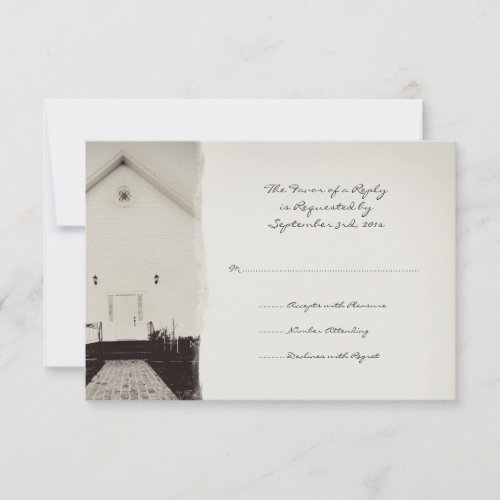 Old Church Vintage Wedding RSVP