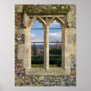 Old Church Window Poster