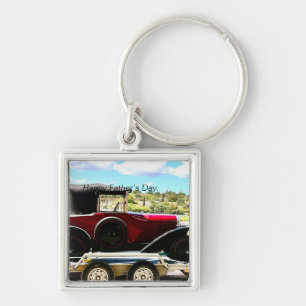 Old Citroen Car on A Trailer in France Keychain