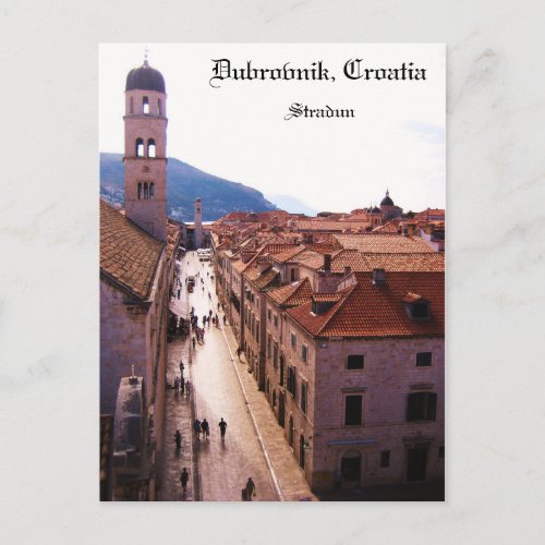 Old City Dubrovnik _ Stradun Postcard