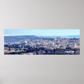 Old City Jerusalem - View from Mt. Scopus Poster