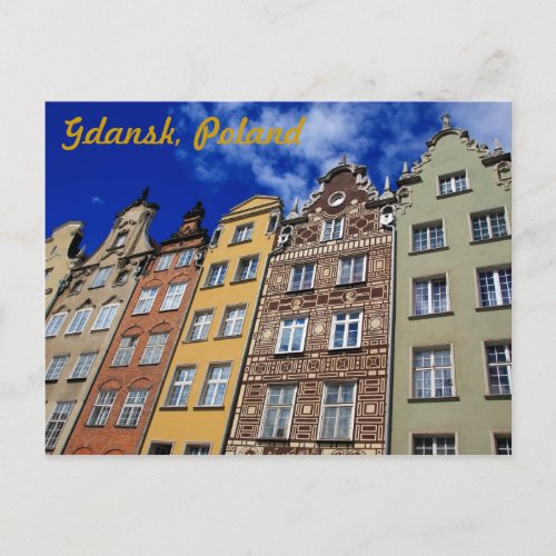 Old city of Gdansk Poland Postcard