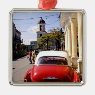 Old classic American auto in Guanabacoa a town Metal Ornament