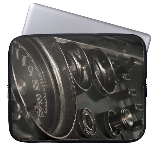 Old Classic Car Dashboard Laptop Sleeve (Front)