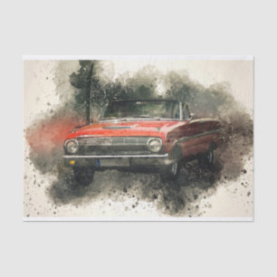 Old Classic Car Decoupage Tissue Paper