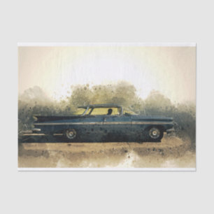 Old Classic Car Decoupage Tissue Paper