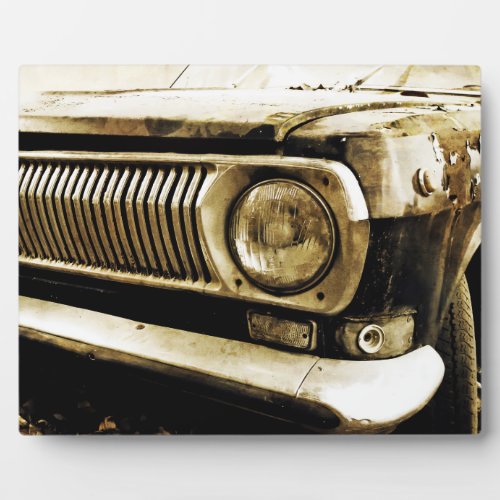 Old Classic Car Headlight 2 Plaque