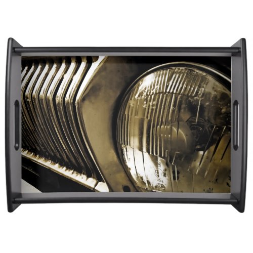 Old Classic Car Headlight Serving Tray