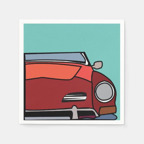 Old Classic Vintage Car Birthday Napkins