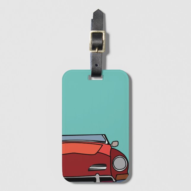 Old Classic Vintage Car Travel Luggage Tag (Front Vertical)