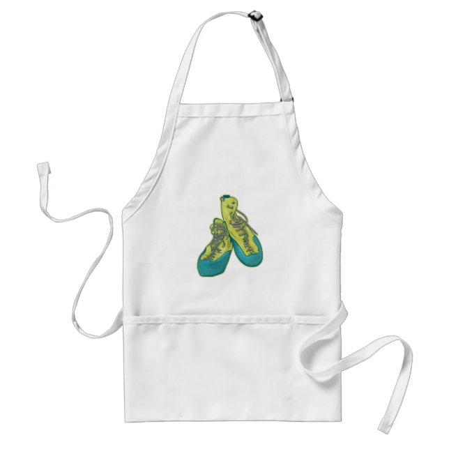 Old climbing shoes rock climbing adult apron (Front)