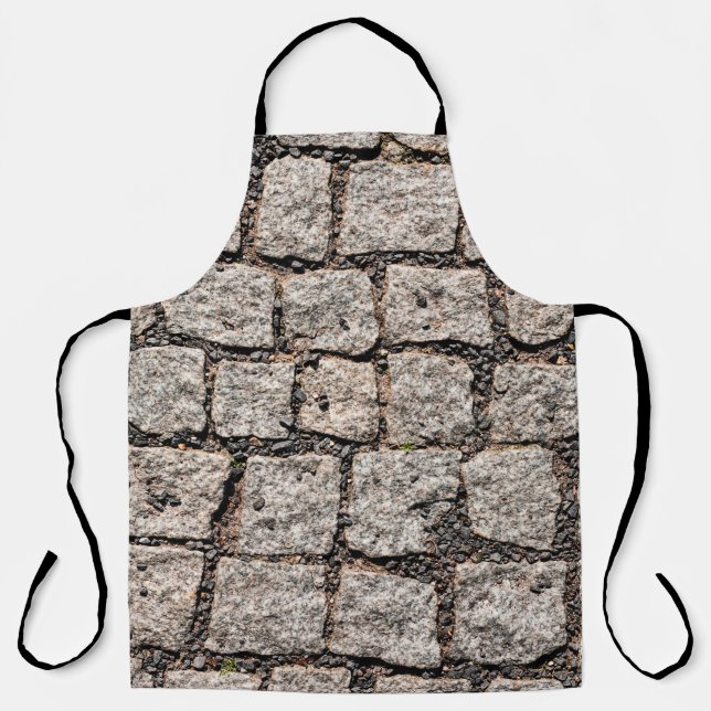 Old cobble stone pattern at the streetabstract,anc apron (Front)