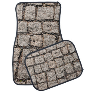 Old cobble stone pattern at the streetabstract,anc car floor mat