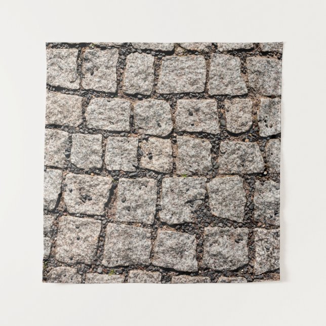 Old cobble stone pattern at the streetabstract,anc tapestry (Front)