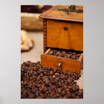Old Coffee Grinder Poster by Amazing_Posters at Zazzle