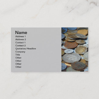 Old-coins1299 OLD COINS COPPER SILVER METAL BRONZE Business Card