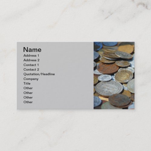 Old_coins1299 OLD COINS COPPER SILVER METAL BRONZE Business Card