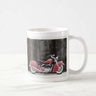 Old color motorcycle photo coffee mug