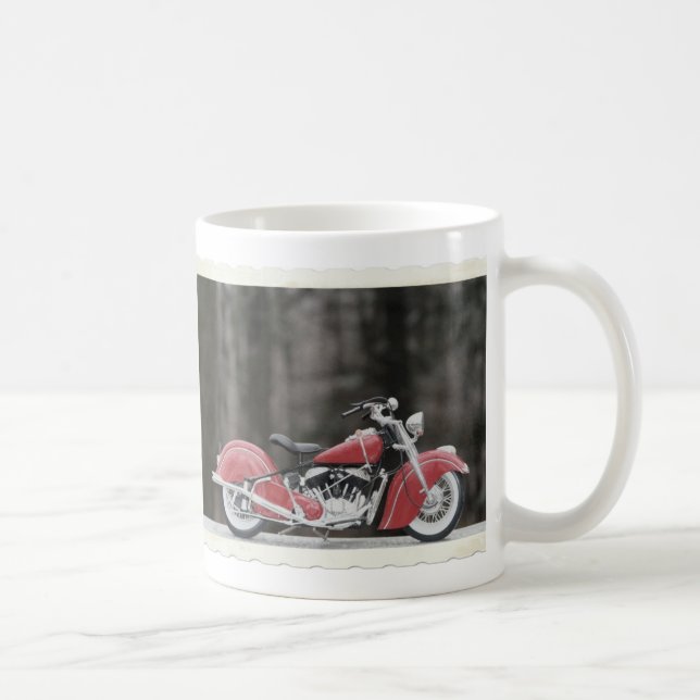 Old color motorcycle photo coffee mug (Right)