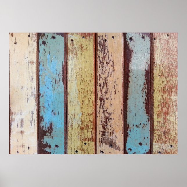 Old colorful wooden background abstract,background poster (Front)