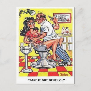 Old Comic Postcard - Comic - Dentist