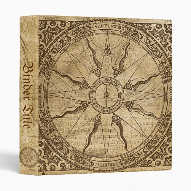 Old Compass Rose 3 Ring Binder (Front/Spine)