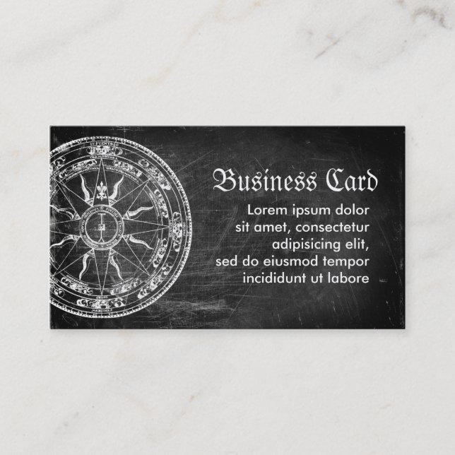 Old Compass Rose Business Card (Front)