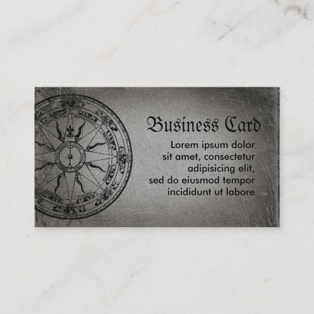 Old Compass Rose Business Card (Front)