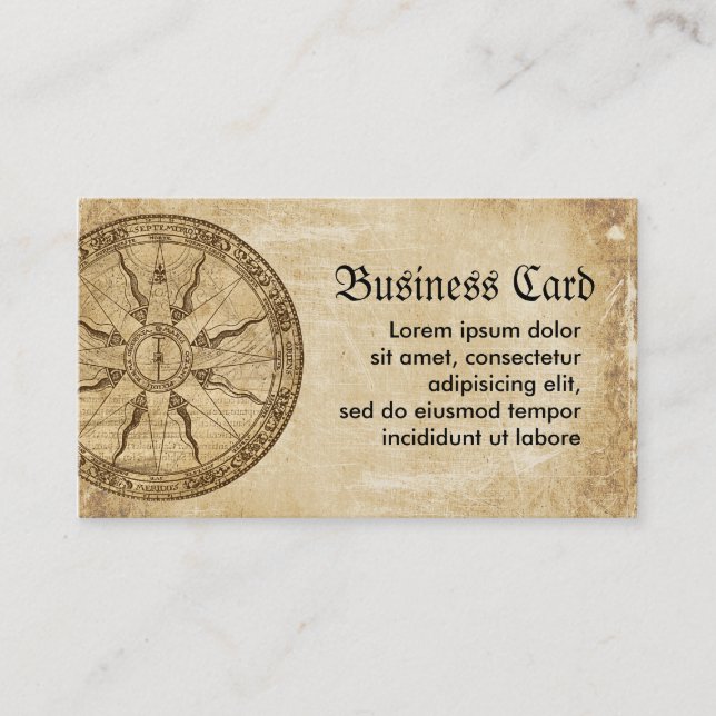 Old Compass Rose Business Card (Front)