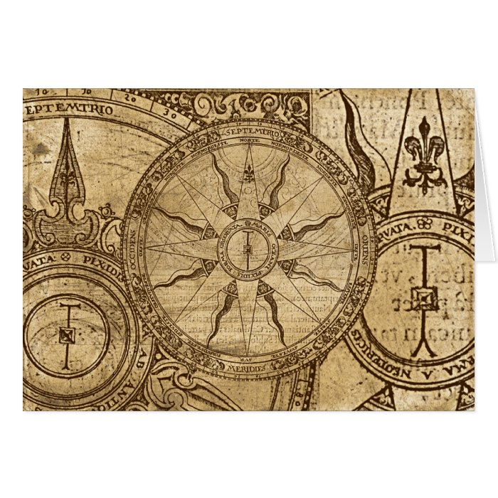 Old Compass Rose Cards