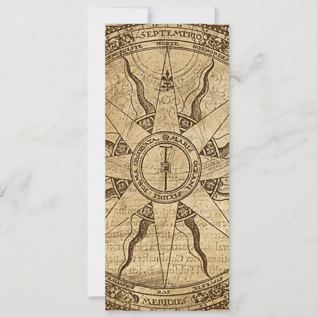 Old Compass Rose Invitation (Front)