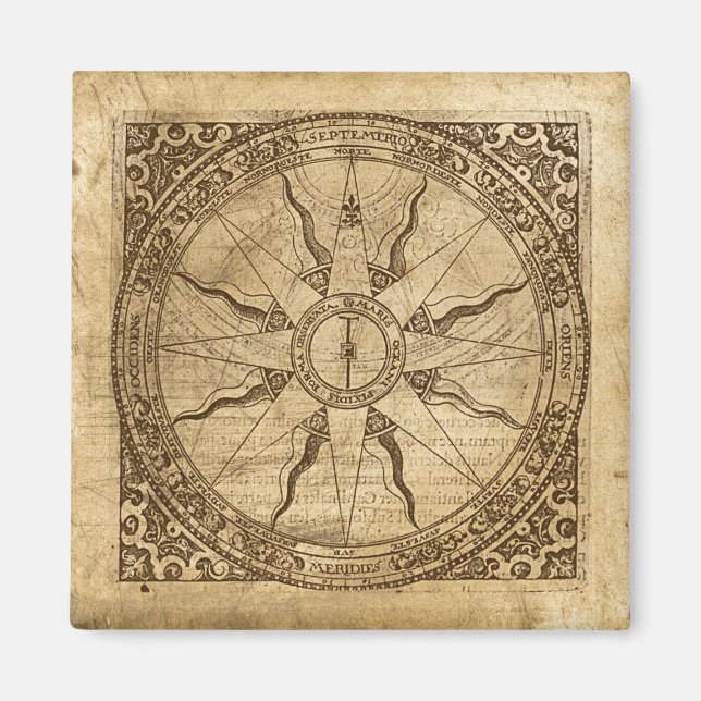 Old Compass Rose Magnet (Front)