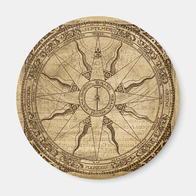 Old Compass Rose Magnet (Front)