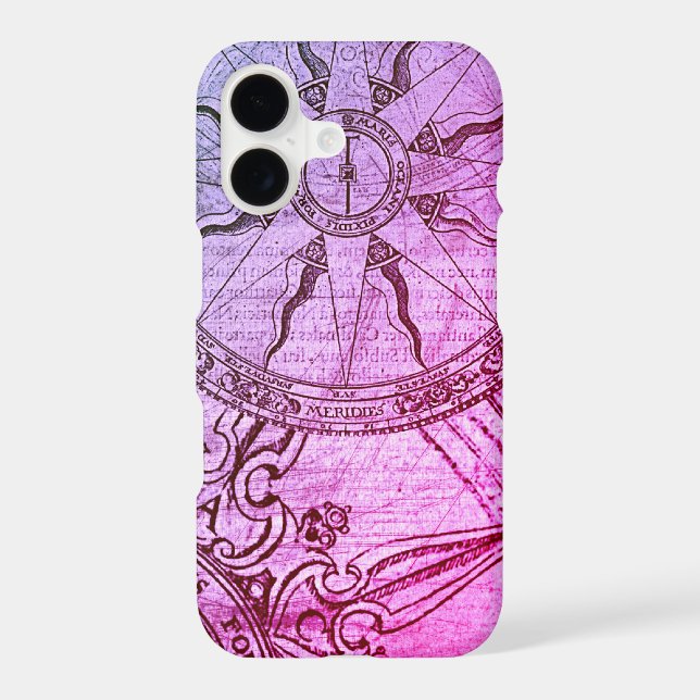 Old Compass Rose Purple iPhone Case (Back)
