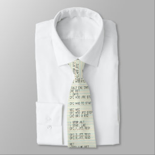Old Computer Source Code Neck Tie