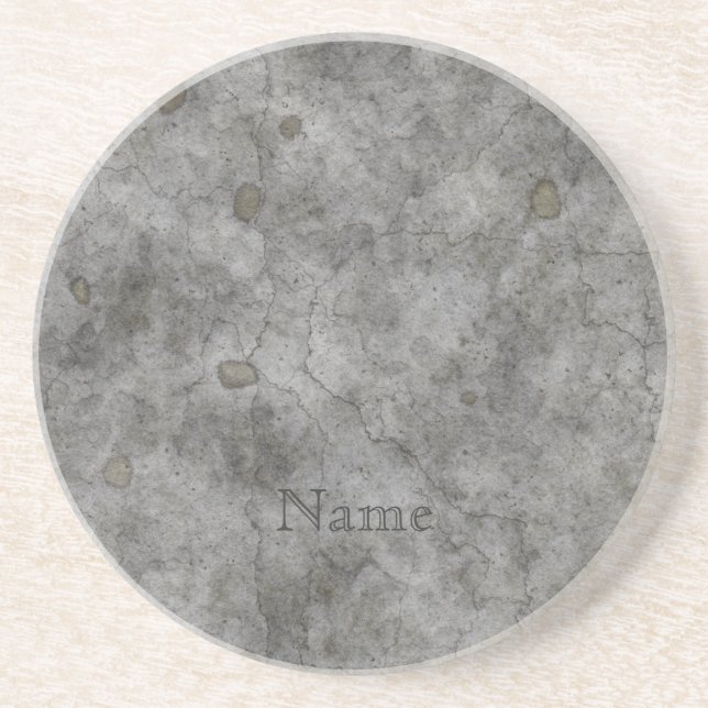 Old Concrete Drink Coaster (Front)