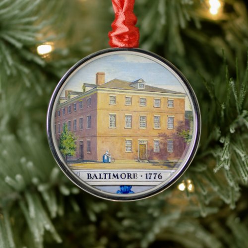 Old Congress Hall in Baltimore Maryland Metal Ornament