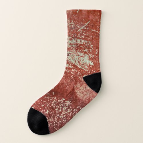 Old Copper Vivid Metal Texture Socks