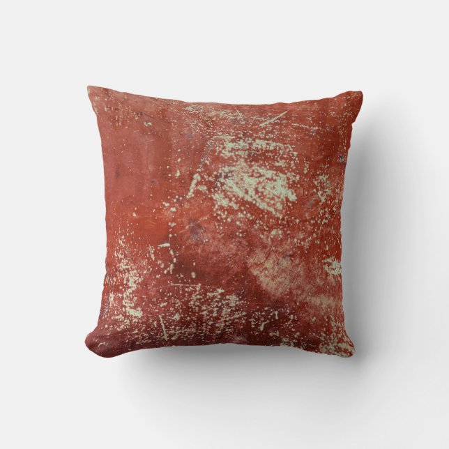 Old Copper: Vivid Metal Texture. Throw Pillow (Front)