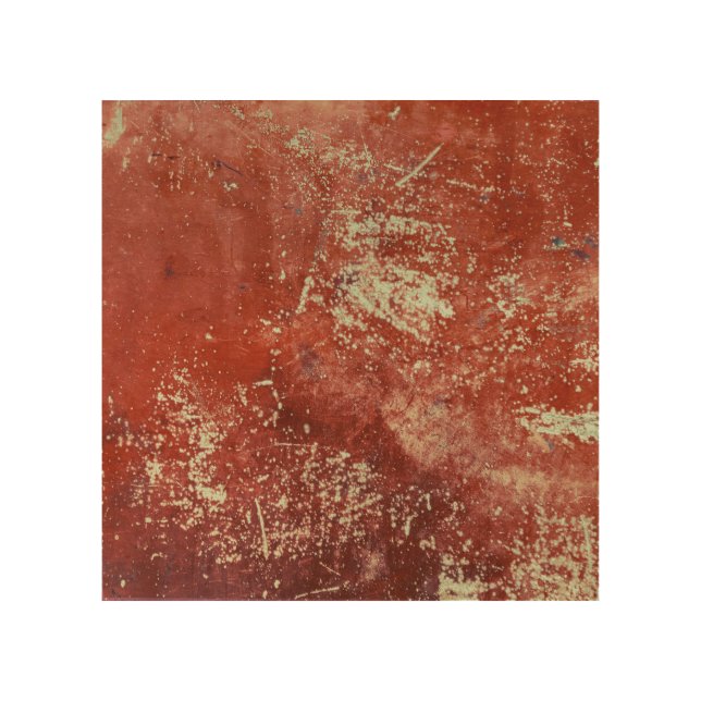 Old Copper: Vivid Metal Texture. Wood Wall Art (Front)