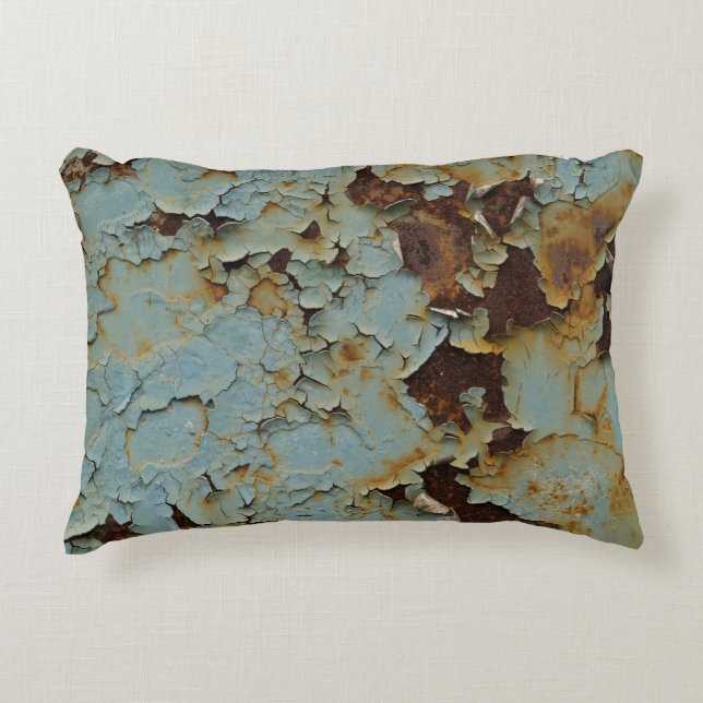 Old, corroded rusty metallic background. accent pillow (Front)