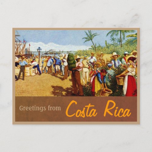 Old Costa Rican Painting Postcard