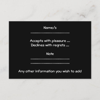 Old cottage and Tree. Black and white. RSVP Card