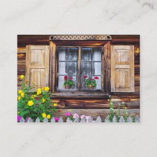 Old cottage window businesscard business card