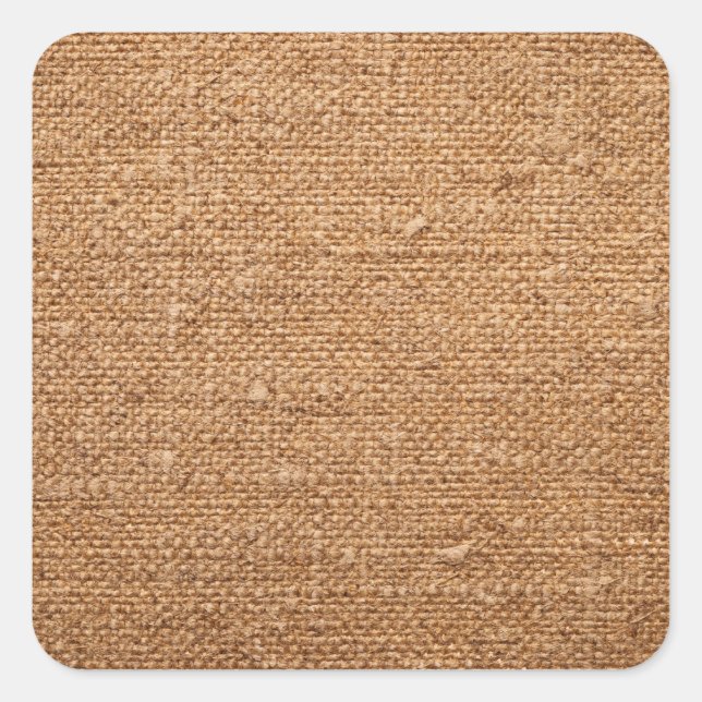 Old Cotton Canvas Texture For Background Square Sticker (Front)