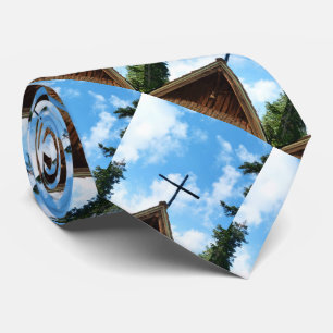 Old Country Church, Vintage Wood Siding,  Tie