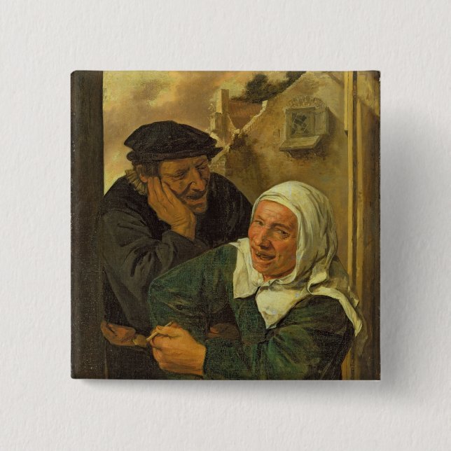 Old Couple Pinback Button (Front)