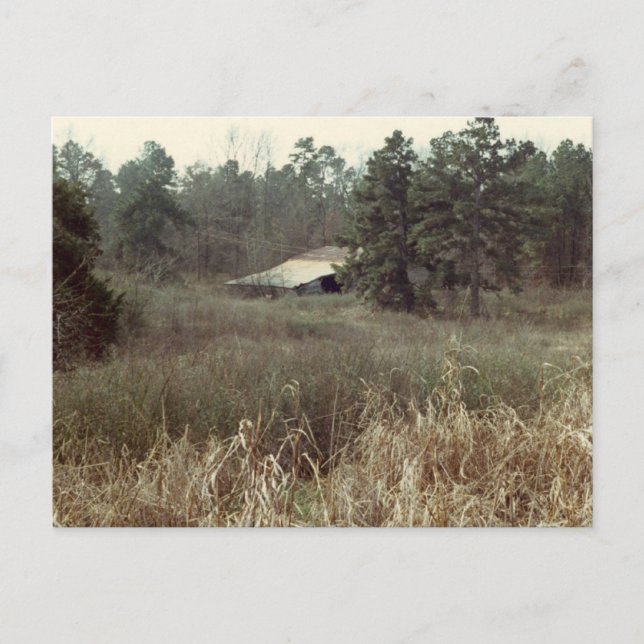 Old Coushatta Barn Postcard (Front)