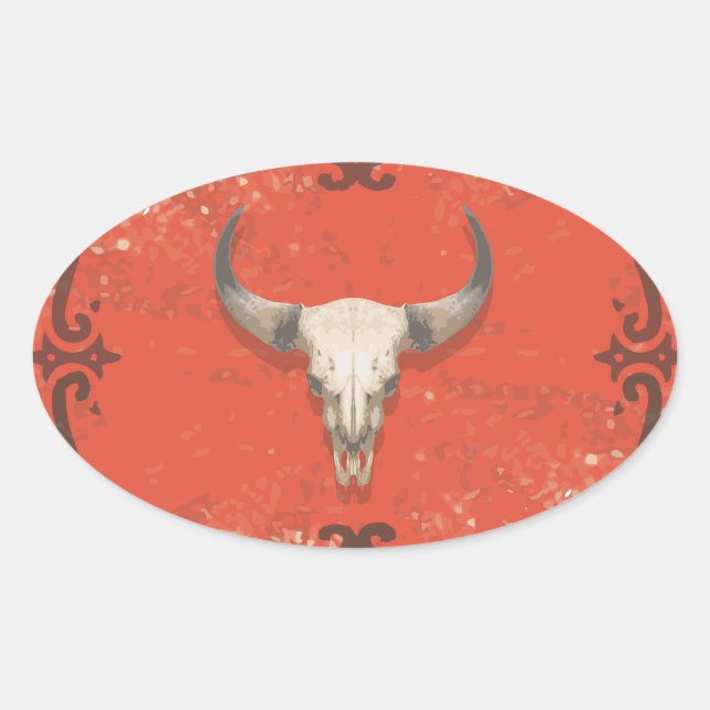 Old Cow Skull sticker (Front)