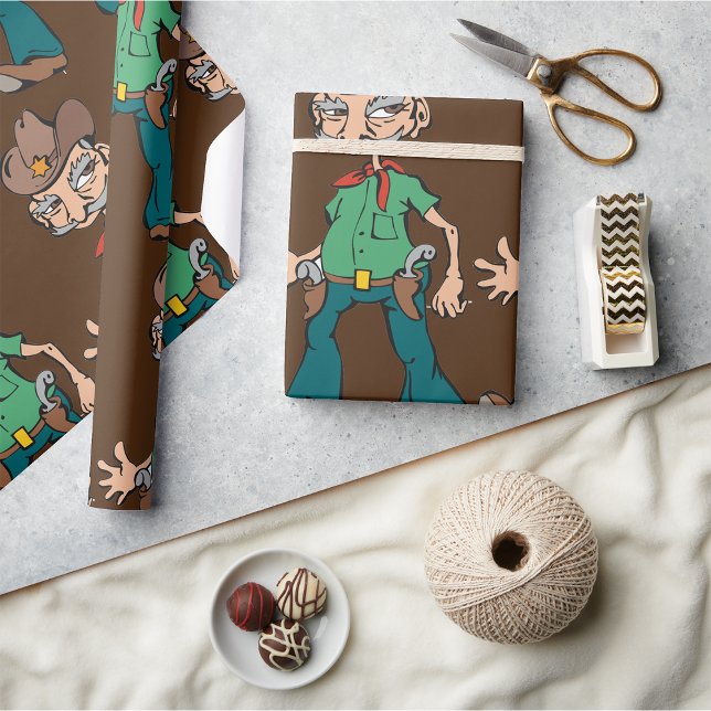 Old Cowboy Wrapping Paper (Creator Uploaded)